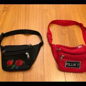 Old school style 2 fanny packs